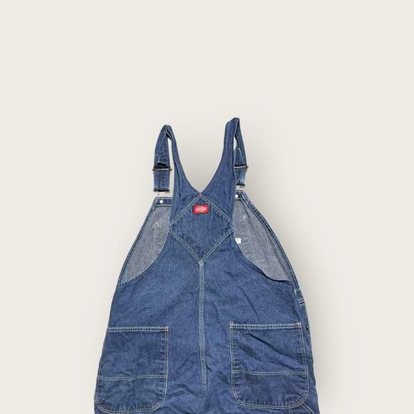 Dickies Men 40 x 30 Bib Overalls Farmer Work Carpenter Blue Jean Med Wash Denim - Picture 7 of 7